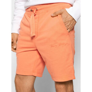 Tommy Hilfiger pánské oranžové teplákové šortky - L (SO2)